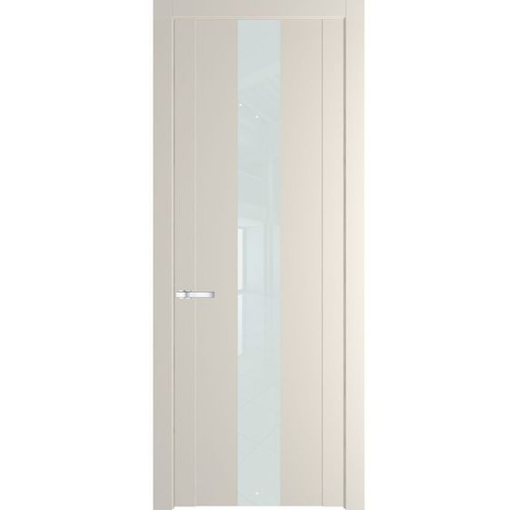 Межкомнатная дверь 1.9P кремовая магнолия остеклённая