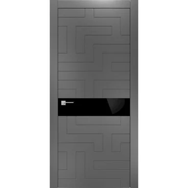 Противопожарная дверь Лабиринт серая эмаль EIS60