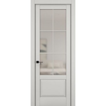 Межкомнатная дверь керамик NC 12 слоновая кость остеклённая