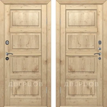 Входная дверь из массива дуба Дверцов Фабриано с сучками без отделки
