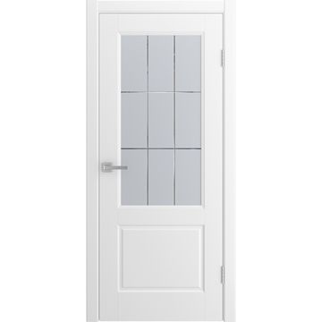 Межкомнатная дверь Патриция белая эмаль RAL 9016 со стеклом