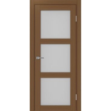Межкомнатная дверь экошпон Турин 530.222 орех остеклённая