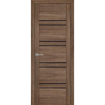 Межкомнатная дверь экошпон Uberture Uniline 30026 серый велюр остеклённая