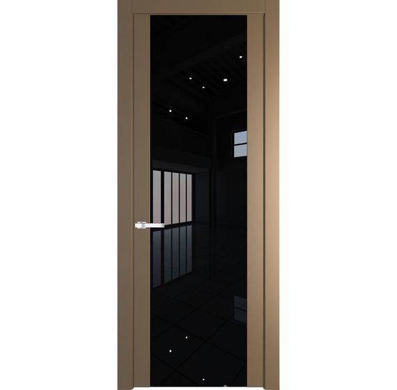 Межкомнатная дверь эмаль Profil Doors 1.7P перламутр золото остеклённая