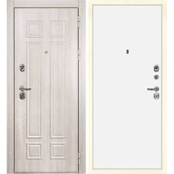 Входная дверь Гера 2 дуб филадельфия крем панель МДФ под покраску
