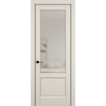 Межкомнатная дверь керамик SC 4 жемчужный остеклённая