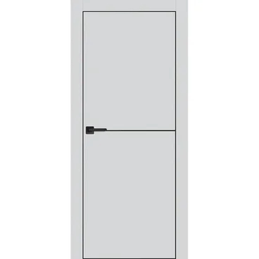 Межкомнатная дверь Tamburat 4102 манхеттен кромка чёрная матовая глухая