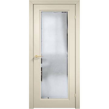 Межкомнатная дверь эмаль Дверцов Модена 1 RAL 1013 остеклённая