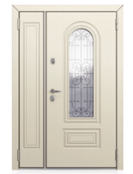 Входная двустворчатая дверь Snegir HOME PP Холст латте SNG-2 Холст латте SNG-2