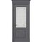 Межкомнатная дверь массив дуба Viporte Флоренция графит остеклённая
