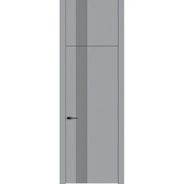 Межкомнатная дверь с фальшфрамугой эмаль Ofram Линнея 4 серый