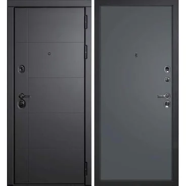 Входная дверь Э1 серый софт панель гладкая