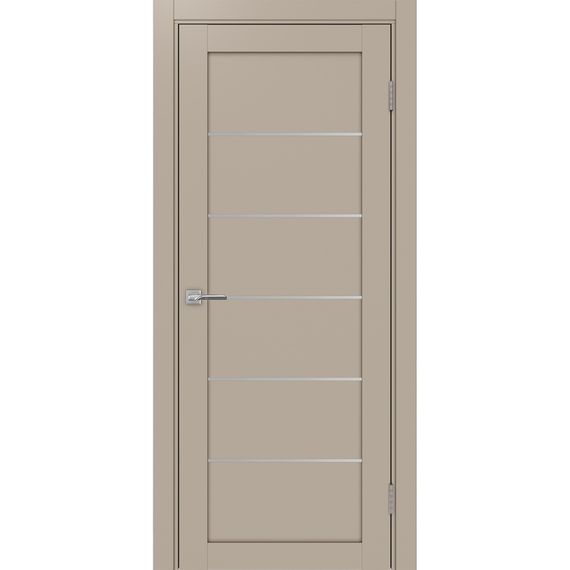 Межкомнатная дверь экошпон Турин 501АПП.1 мокко с молдингом