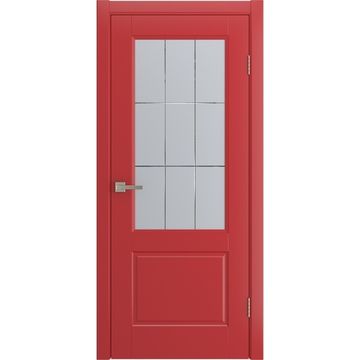 Межкомнатная дверь Патриция красная эмаль RAL 3028 со стеклом