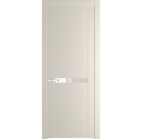 Межкомнатная дверь 1.4P кремовая магнолия остеклённая