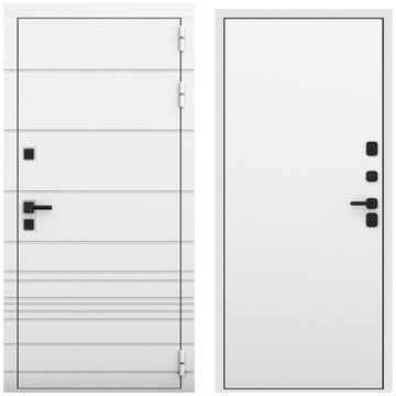 Входная дверь Бионика белый матовый панель гладкая