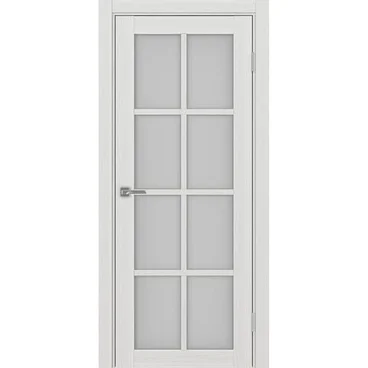 Межкомнатная дверь экошпон Турин 541.2222 ясень серебристый остеклённая