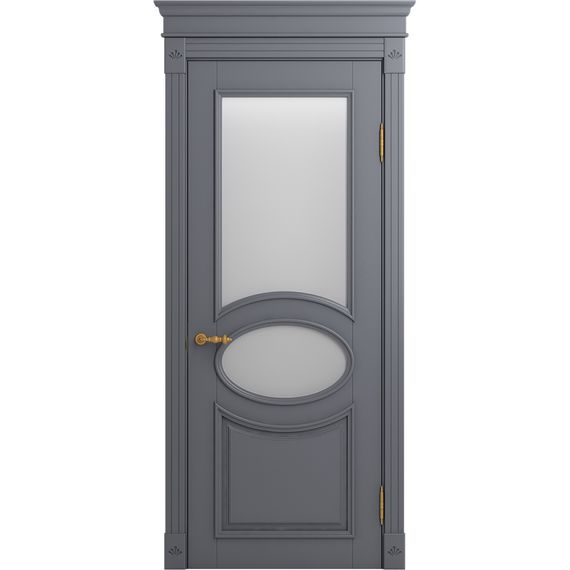 Межкомнатная дверь массив бука Viporte Лацио тауп остеклённая