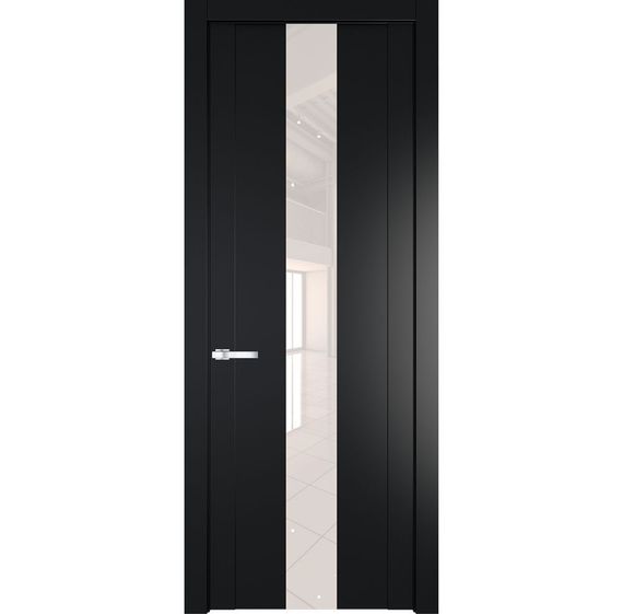 Межкомнатная дверь 1.9P блэк остеклённая