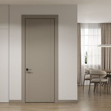 Межкомнатная дверь керамик FL 1 бежевый глухая