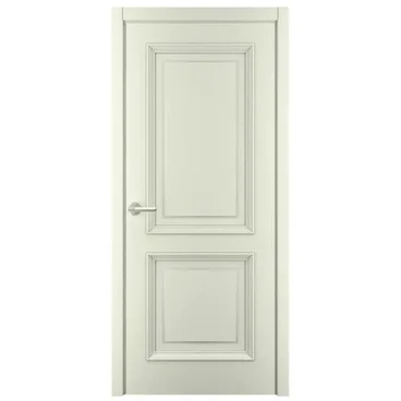 Межкомнатная дверь эмаль Багет 2 слоновая кость глухая