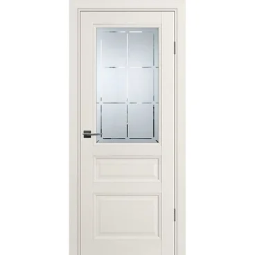 Межкомнатная дверь экошпон PSU-39 зефир остеклённая