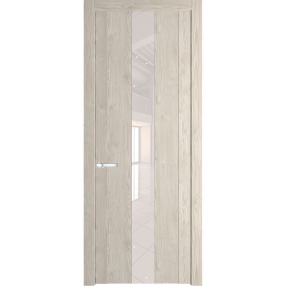 Межкомнатная дверь 1.9N каштан светлый остеклённая