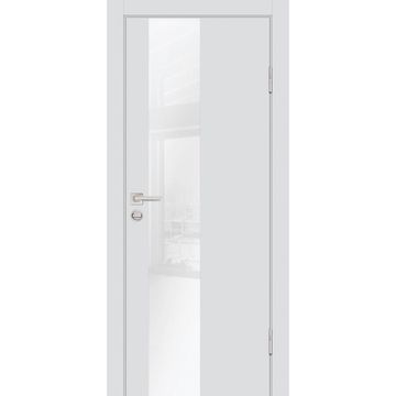 Межкомнатная дверь ПЭТ P-6 агат кромка ABS в цвет полотна со стеклом