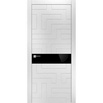 Межкомнатная дверь эмаль Лабиринт белая глухая