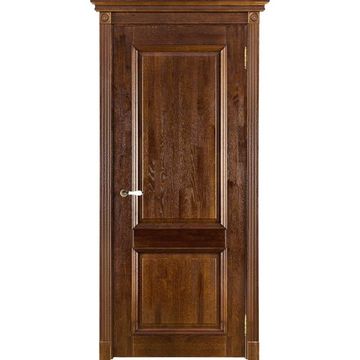 Межкомнатная дверь массив дуба Афина античный орех глухая