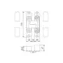 Петля дверная скрытая AGB for Profil Doors Eclipse 3.0 с накладками чертёж