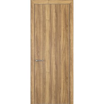 Межкомнатная дверь Квалитет К7 орех грецкий с алюминиевой кромкой