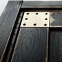 Межкомнатная дверь массив дуба Лофт Палермо RAL 9005 глухая