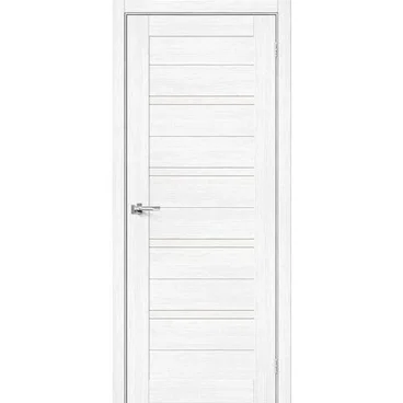 Межкомнатная дверь экошпон Bravo Порта-28 snow veralinga остеклённая