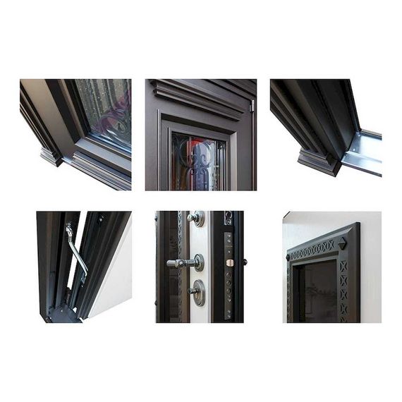 Входная уличная дверь Grand Luxe с окном