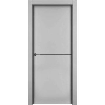Межкомнатная дверь эмаль 1001 M1 серая глухая