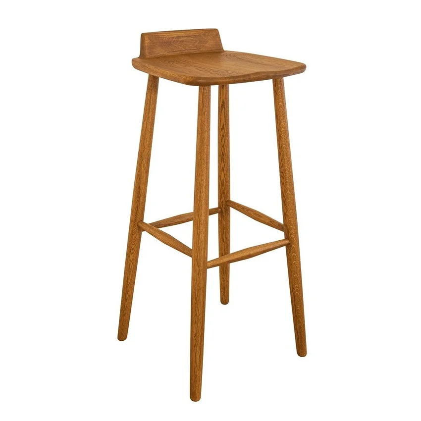 Стул барный Асти цвет клён из массива дуба