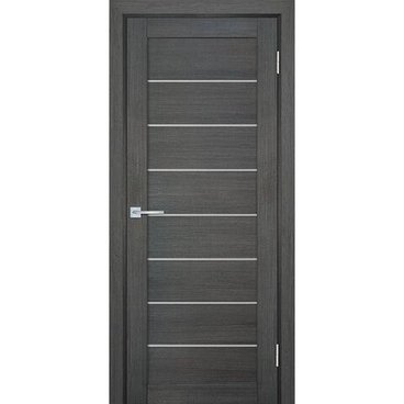 Межкомнатная дверь экошпон Мариам Техно-708 грей стекло сатинат белый