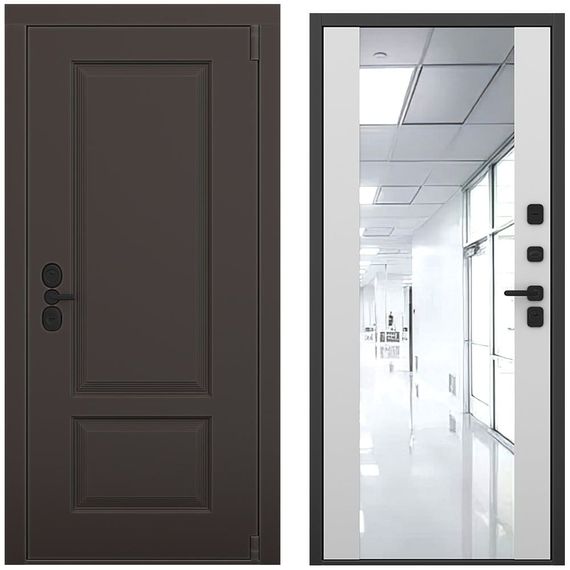 Входная дверь Шэбби амаретто силк панель зеркало Maxi манхеттен