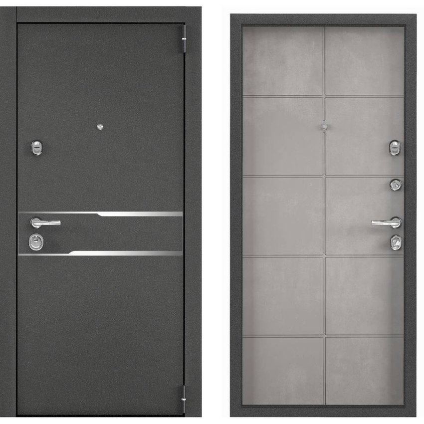 Фото входной двери Torex Super Omega 100 SP-17 колоре гриджио SO-NT-1 ПВХ бетон серый