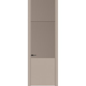 Межкомнатная дверь с фальшфрамугой эмаль Ofram Линнея 7 капучино