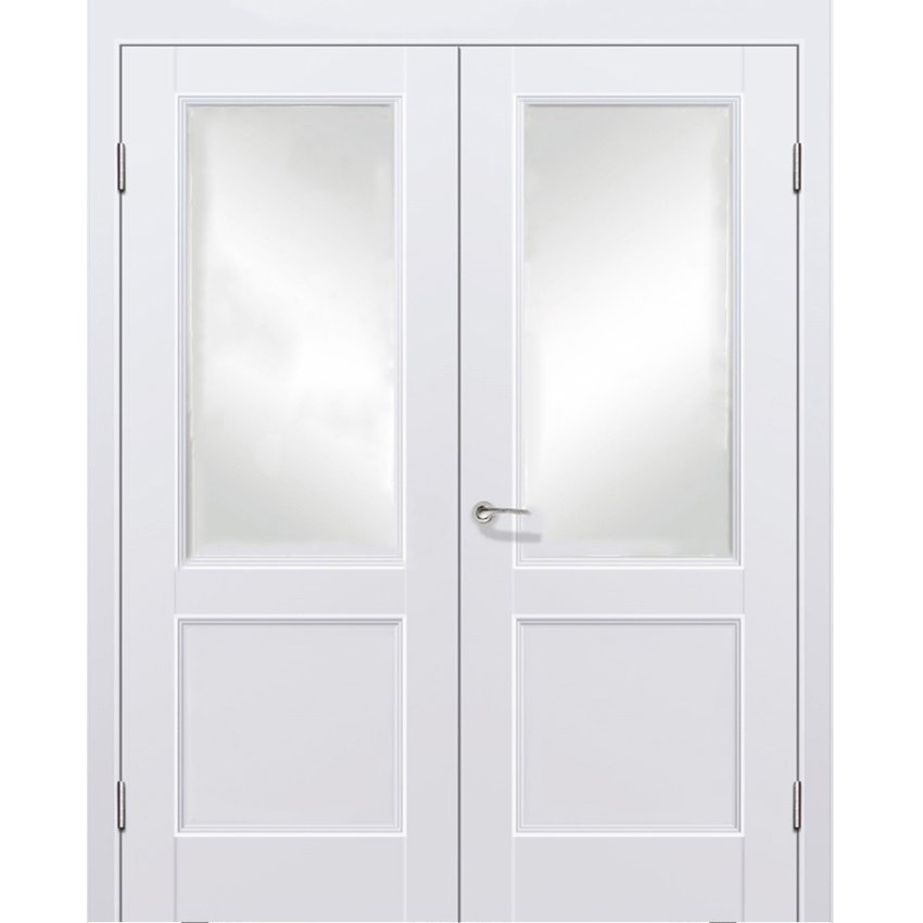 Фото двустворчатой распашной двери Кобальт 33 аляска глухая