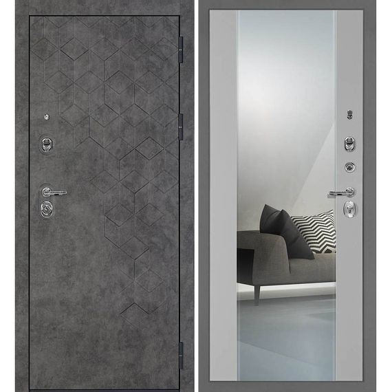 Входная дверь Тетра-126 панель агат зеркало