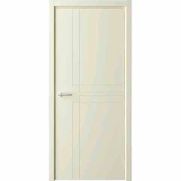 Межкомнатная дверь эмаль Геометрия 3 слоновая кость глухая
