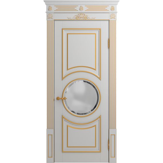 Межкомнатная дверь массив бука Viporte Лацио Амбиенте аворио патина золото остекление 4