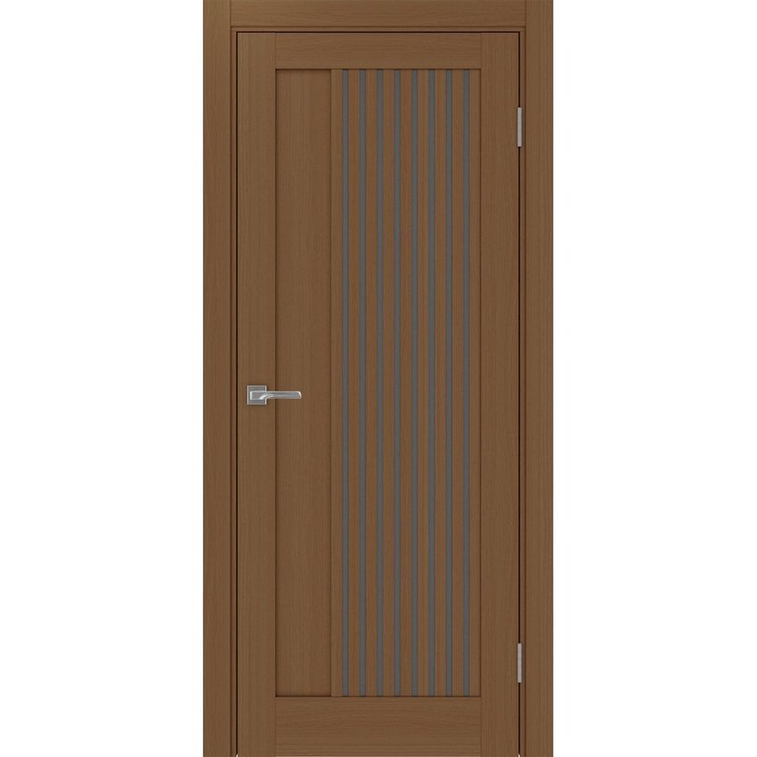 Межкомнатная дверь экошпон Турин 544.12 орех остеклённая