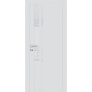 Межкомнатная дверь экошпон Profilo Porte PX-16 агат с алюминиевой кромкой с 4-х сторон стекло Lacobel лунный