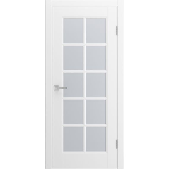 Фото двери Аморе белая эмаль со стеклом