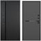Входная дверь Пиано чёрный кварц панель горизонт антрацит