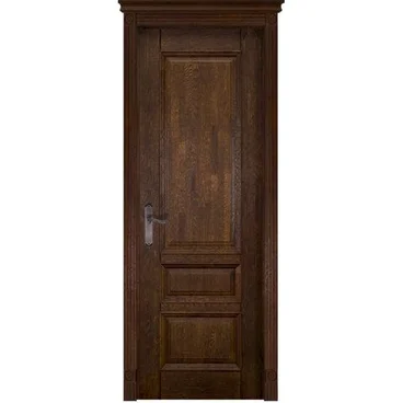 Межкомнатная дверь массив дуба ОКА Аристократ №1 античный орех глухая